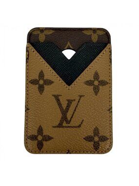 Louis Vuitton Card Case Monogram Reverse Holder Magnetic Business Fixed